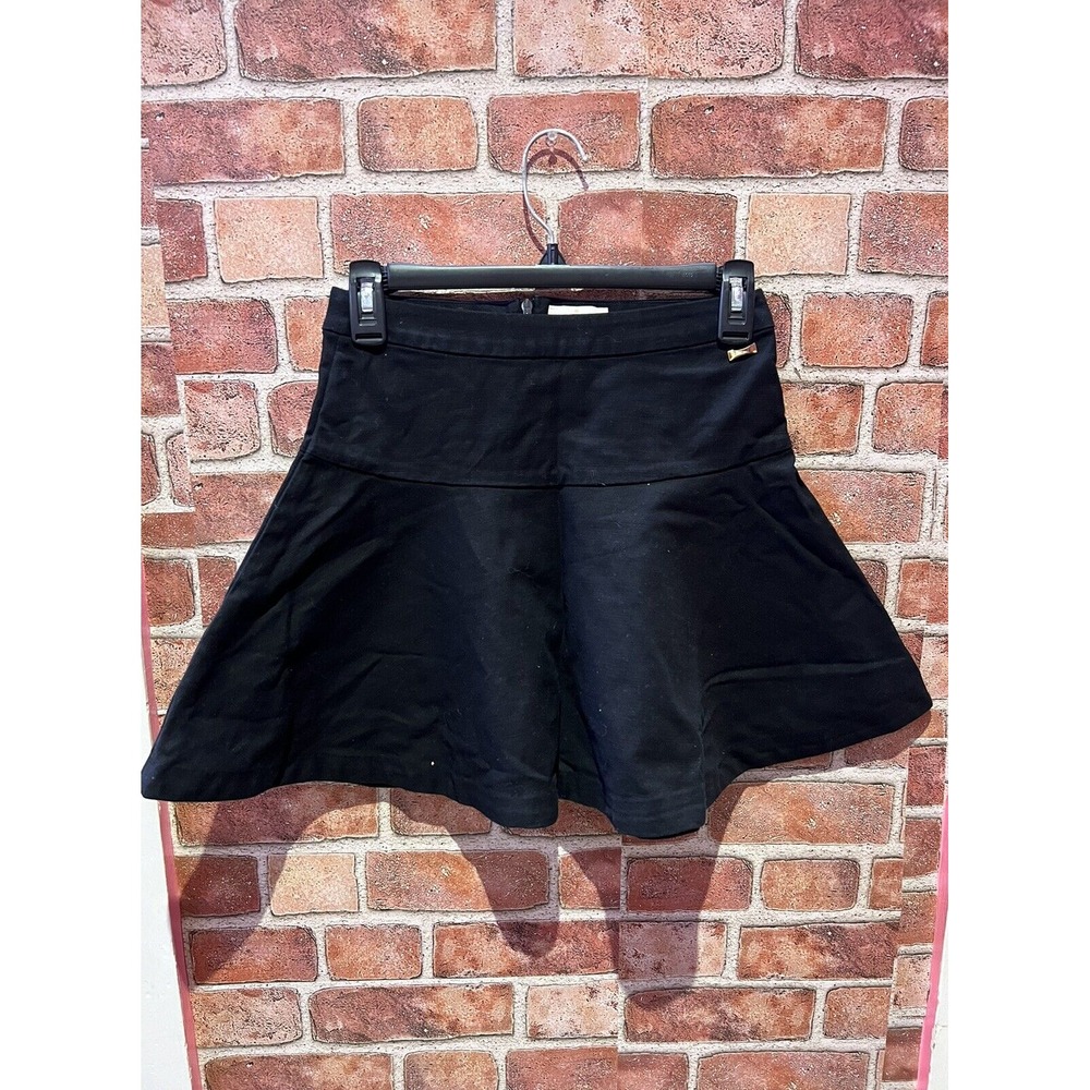 KATE SPADE New York Size Black Womens Size 12 Small Gold Buttons Flared Skirt‎